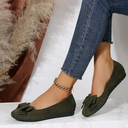 Ballerines femme printemps élégantes avec nœud
