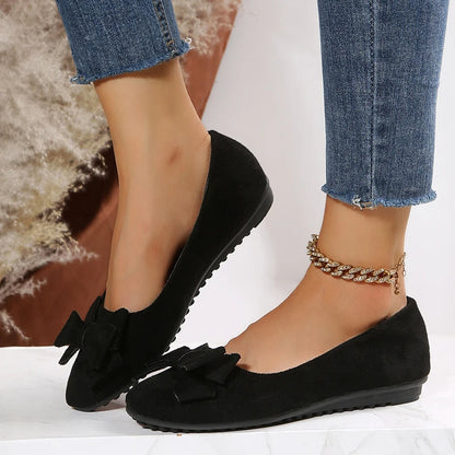 Ballerines femme printemps élégantes avec nœud