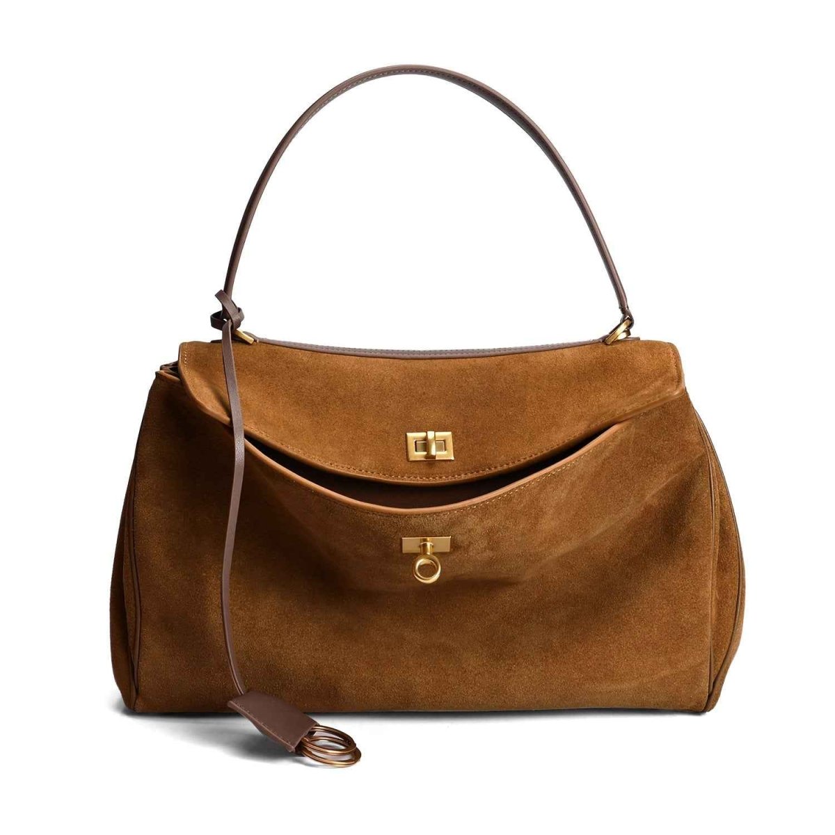 Elegante Damen Schultertasche aus Wildleder - IdealeKleiden