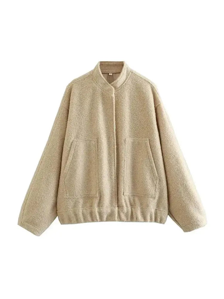 Veste teddy oversize moderne minimaliste