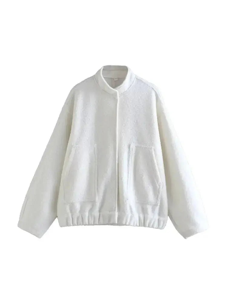 Veste teddy oversize moderne minimaliste