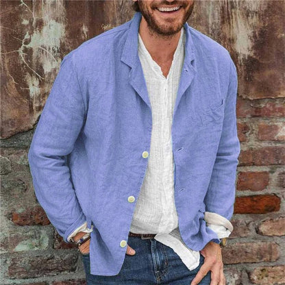 Blazer d'été léger en lin pour hommes