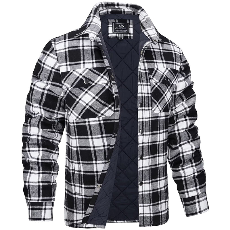 Veste de bûcheron à carreaux rustique pour homme