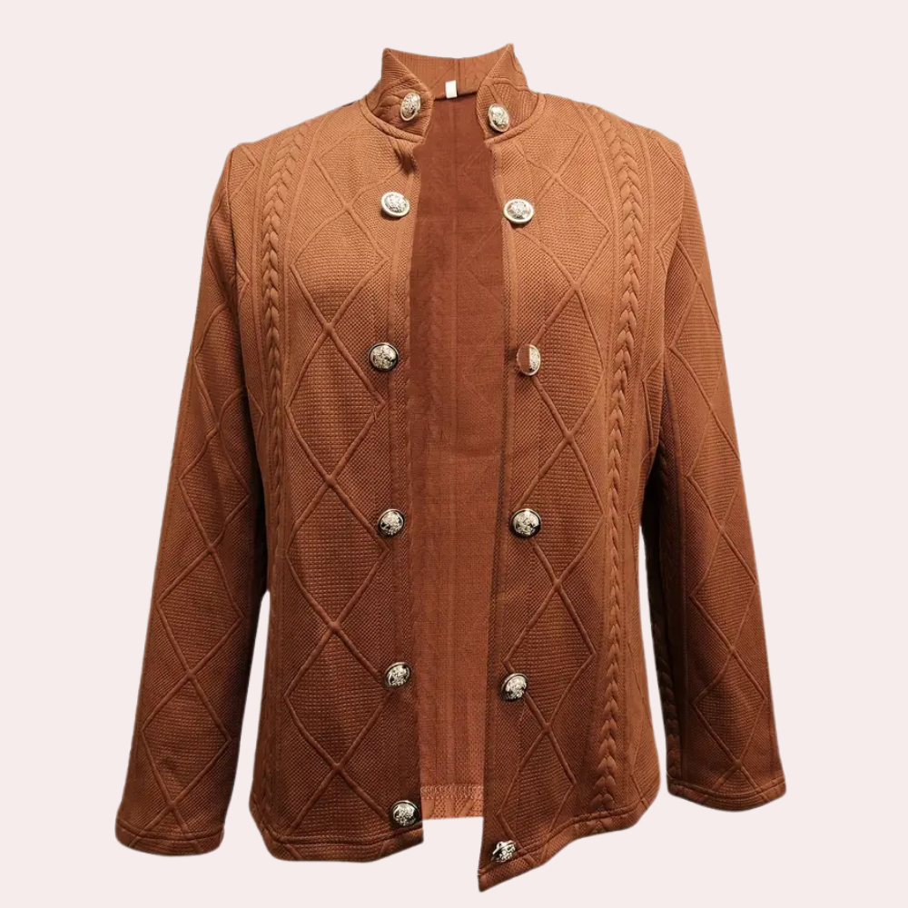 Élégant manteau d'hiver pour femme avec boutons