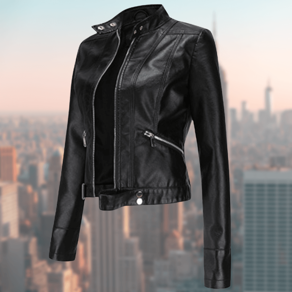 Elegante Lederjacke Damen Stilvoll und Robust - IdealeKleiden