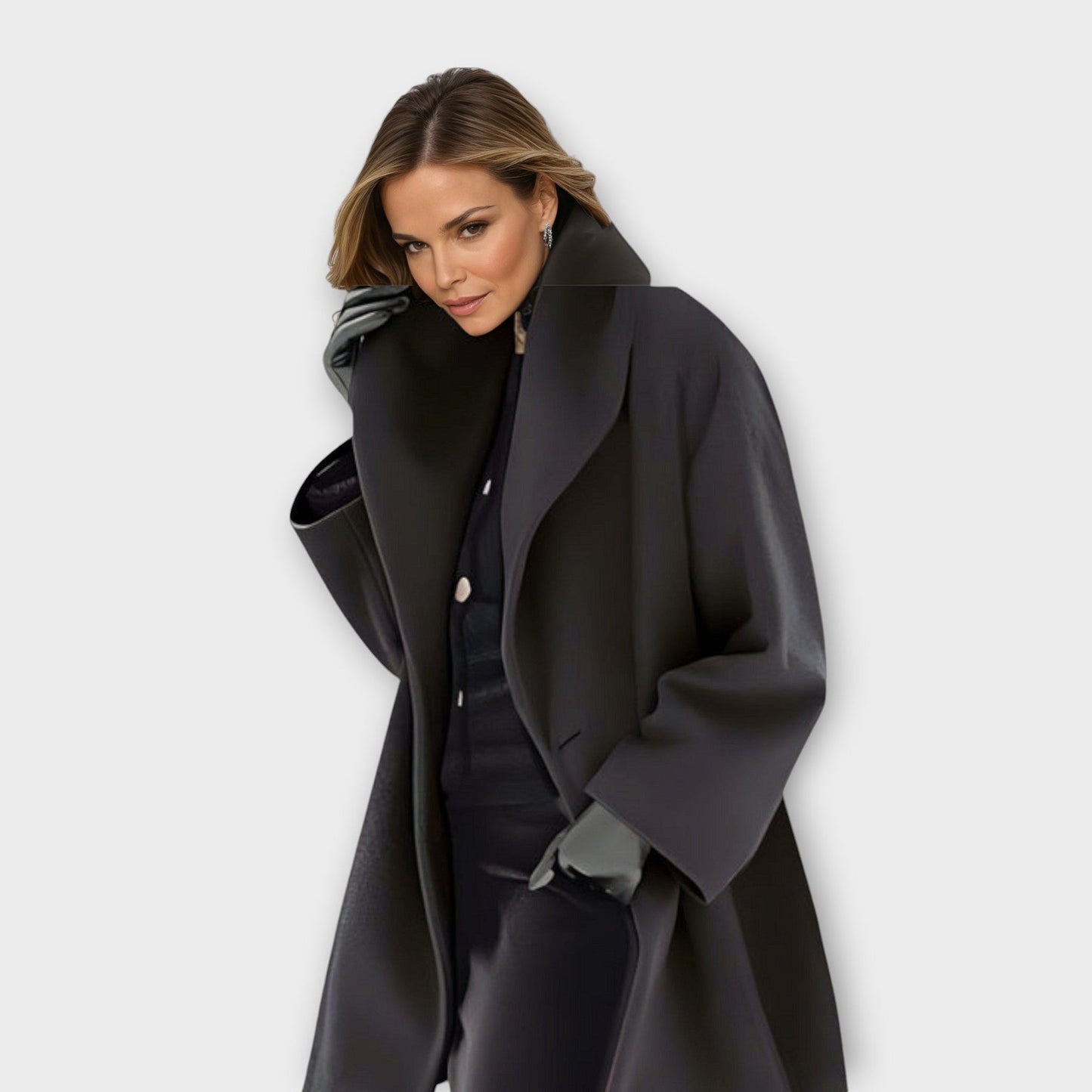 Cape chaud en laine pour femme