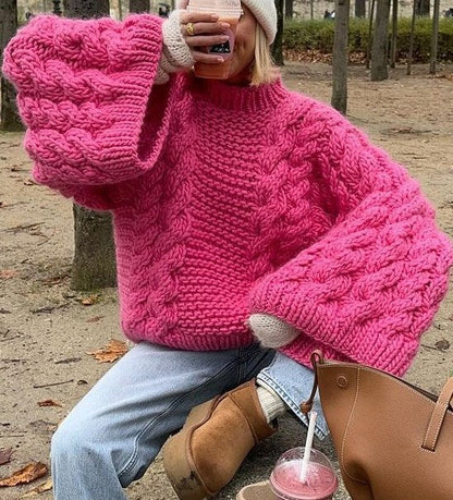 Pull-overs torsadés élégants pour femmes