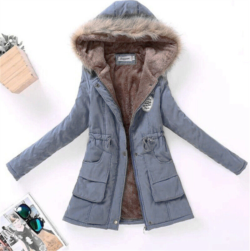 Parka slim chic à capuche pour femme