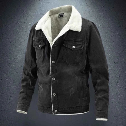 Isolierte Jeansjacke Warm Fleece - IdealeKleiden