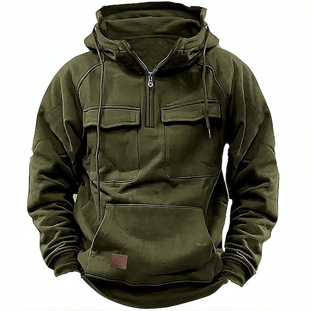 Sweat à capuche d'hiver pour hommes en polaire chaude
