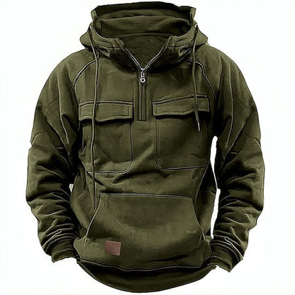 Sweat à capuche d'hiver pour hommes en polaire chaude