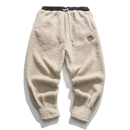 Pantalon de jogging doux en polaire pour hommes