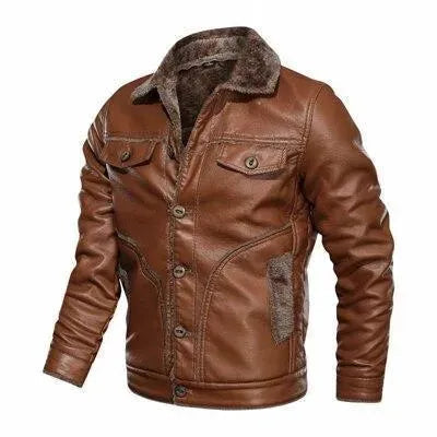 Blouson en cuir pour hommes style motard
