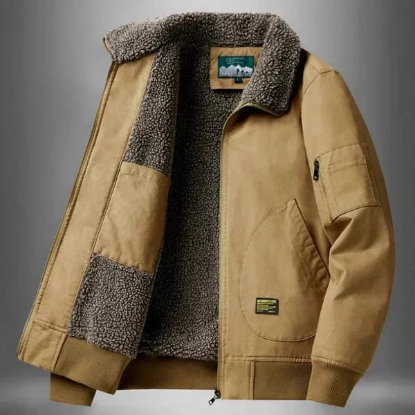 Veste d'hiver décontractée avec doublure Sherpa