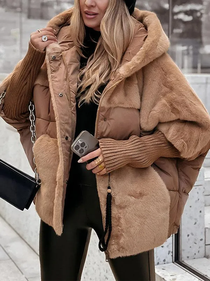 Blouson aviateur stylé avec capuche