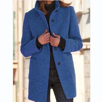 Manteau en duvet et laine chaud et élégant