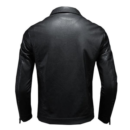 Lederjacke Herren Klassisch Mit Reißverschluss - IdealeKleiden