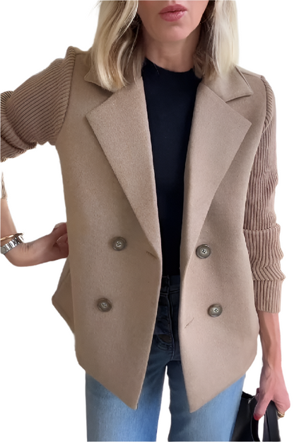 Blazer élégant en laine végétalienne pour femme