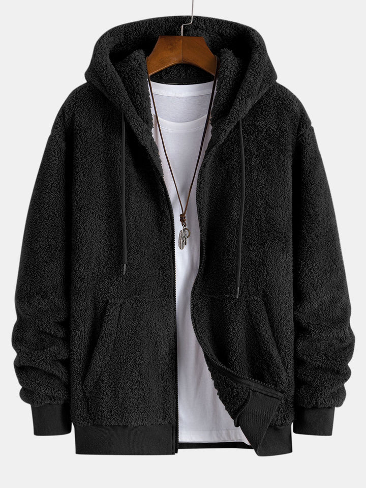 Veste d'hiver chaude pour homme, manteau en peluche