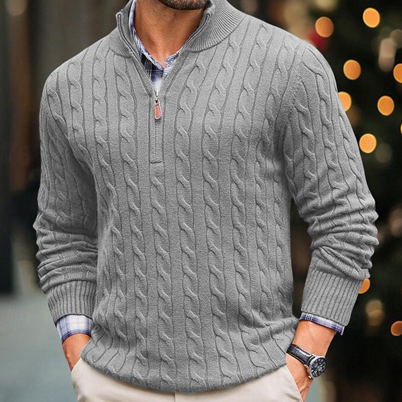Pull torsadé classique Doux Chaud Moderne