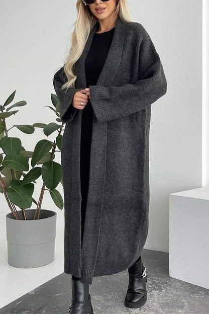 Long cardigan en tricot doux chaud intemporel