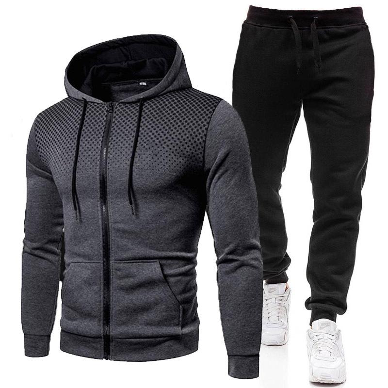 Ensemble survêtement T-shirt d'entraînement et pantalon zippé