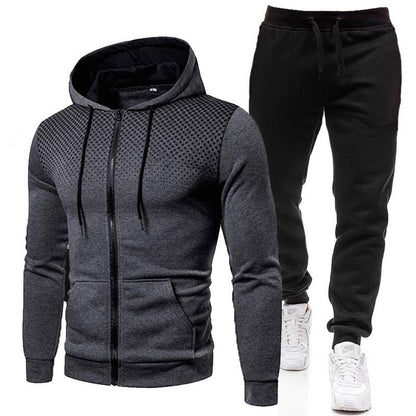 Ensemble survêtement T-shirt d'entraînement et pantalon zippé