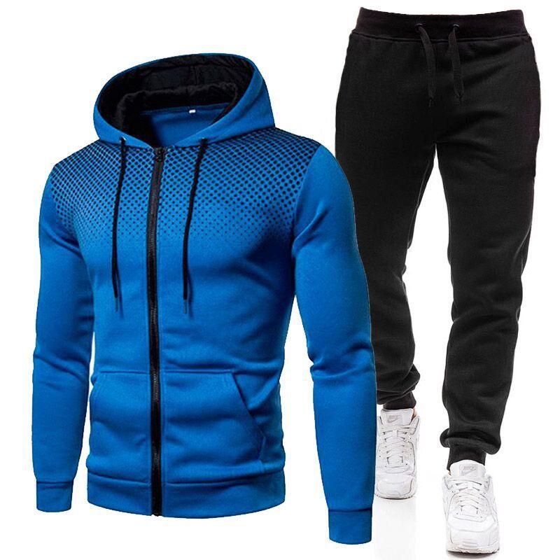 Ensemble survêtement T-shirt d'entraînement et pantalon zippé