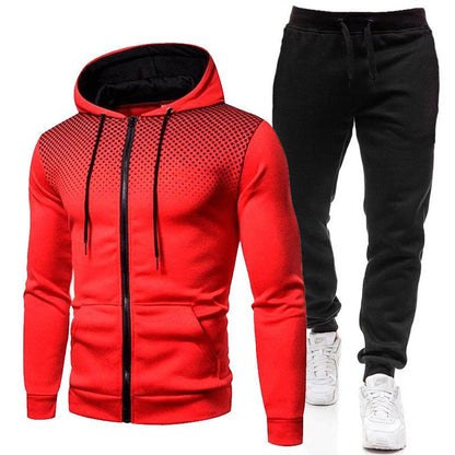 Ensemble survêtement T-shirt d'entraînement et pantalon zippé