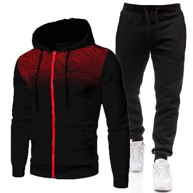 Ensemble survêtement T-shirt d'entraînement et pantalon zippé