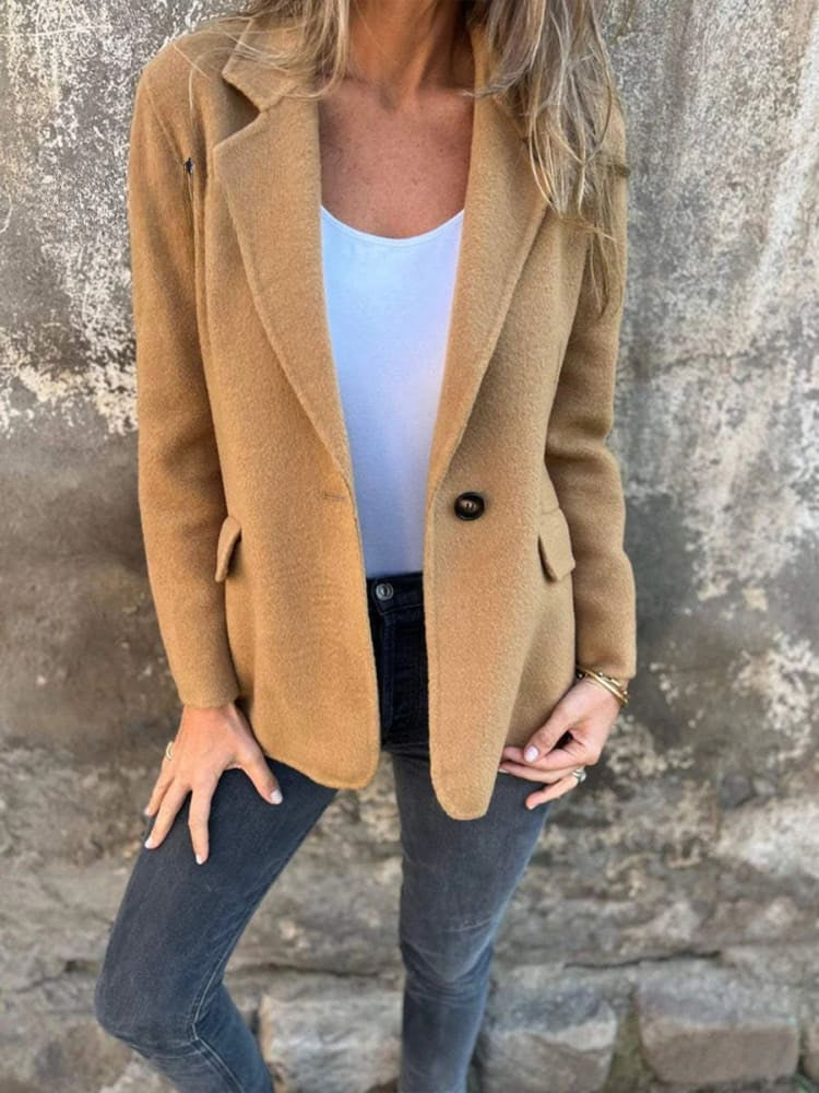 Veste à revers élégante pour femme