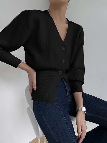 Cardigan Femme Col V Doux