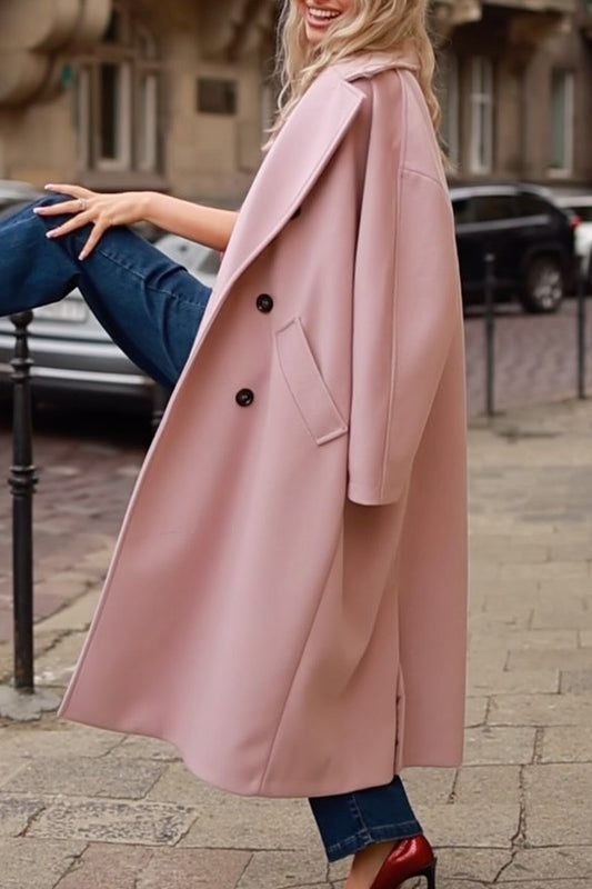 Lange Damenjacke Moderner Schnitt Klassisches Design - IdealeKleiden