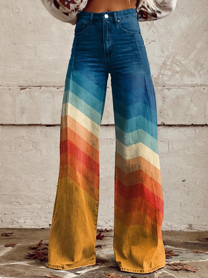 Jogging ample à motifs multicolores