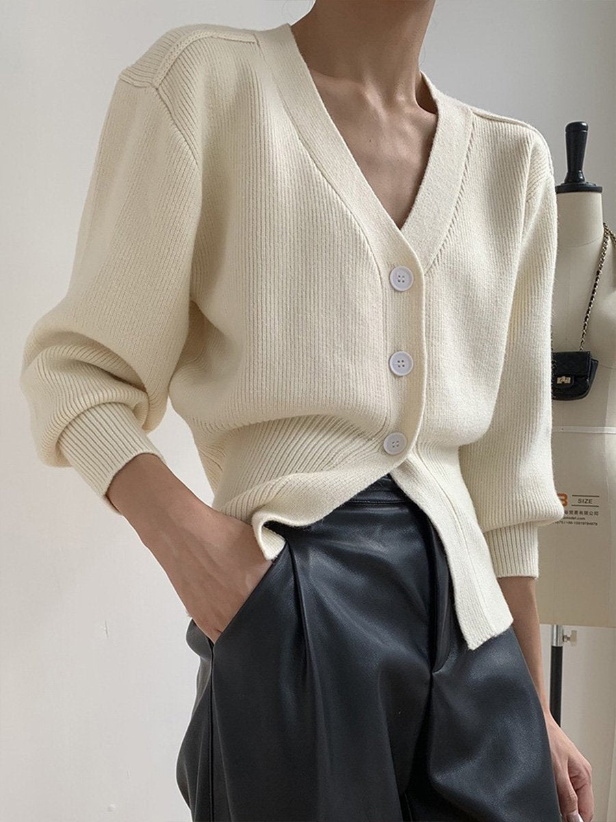 Cardigan Femme Col V Doux