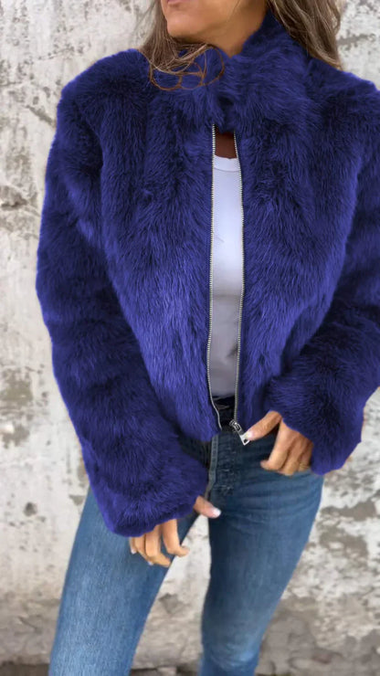 Veste en fourrure élégante pour femme Luxe Confort