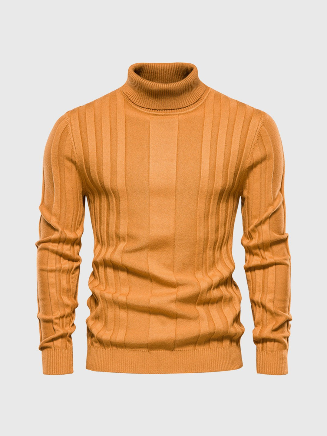 Pull-over col roulé rayé pour homme
