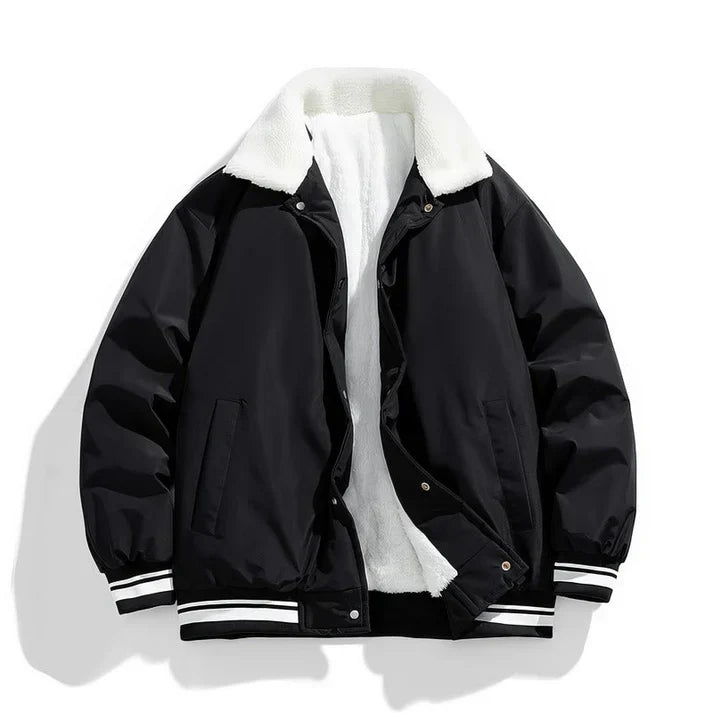 Blouson d'hiver homme pilote Sherpa chaud isolé