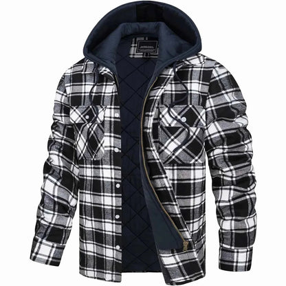 Veste d'hiver pour homme à capuche