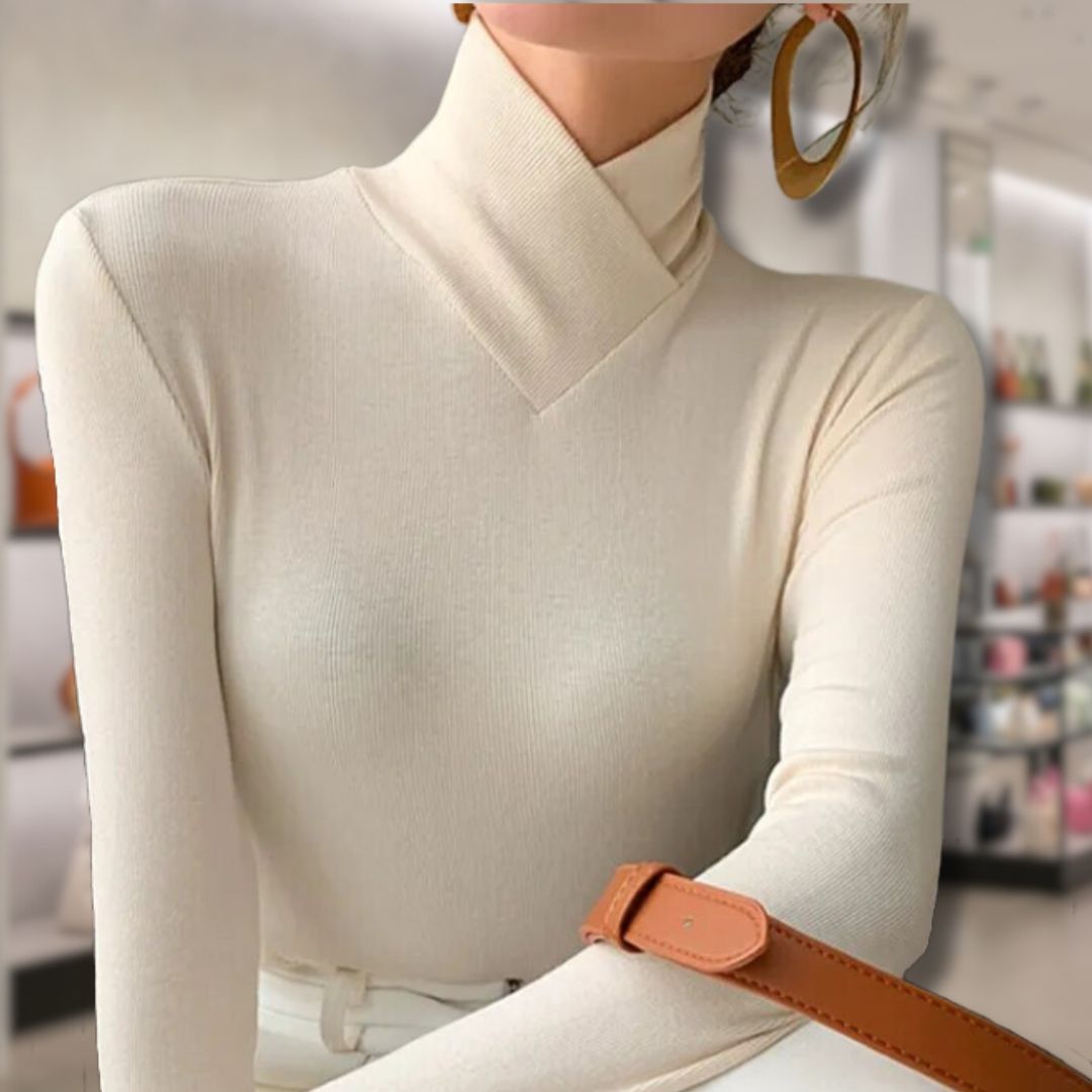 Pulls à col roulé doux en dentelle pour femmes