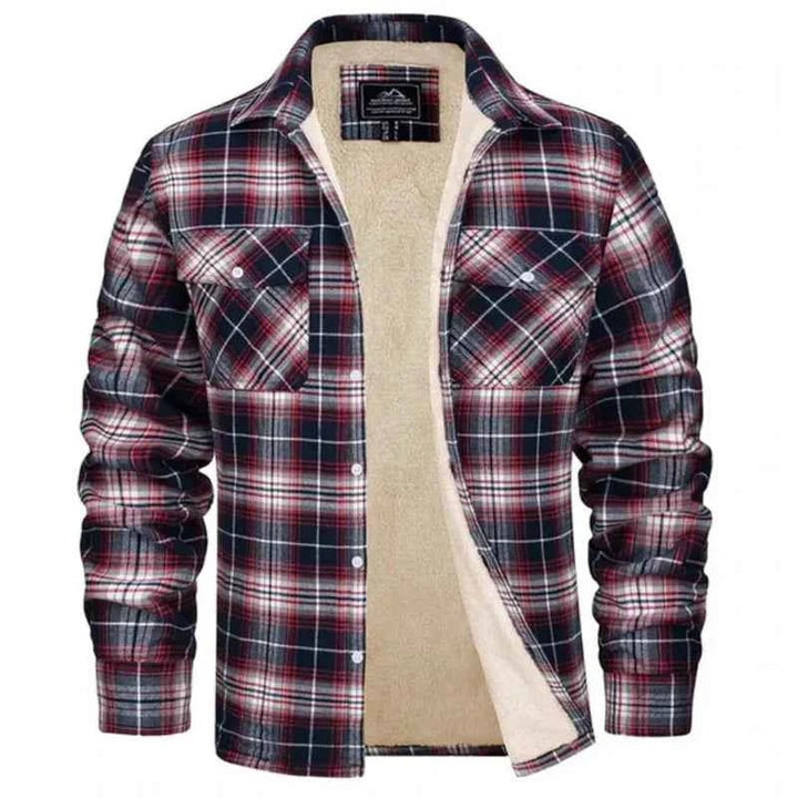 Chemise en flanelle à carreaux homme noire beige