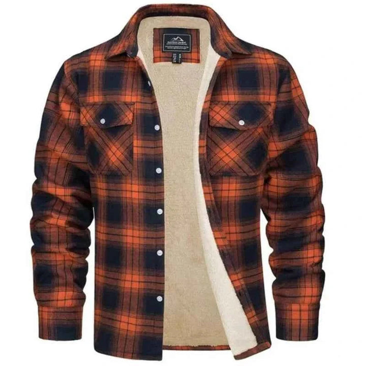 Chemise en flanelle à carreaux homme noire beige