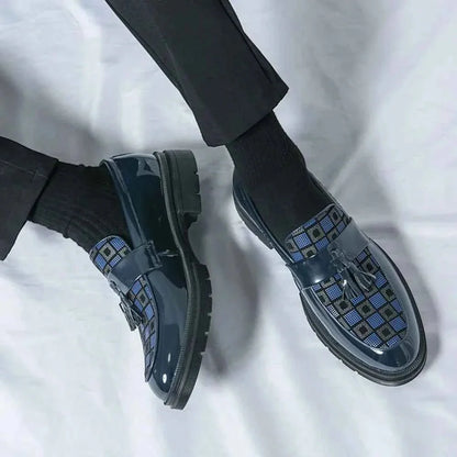 Mocassins pour homme à carreaux design élégant