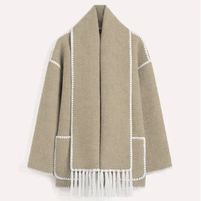 Femmes Veste d'hiver Écharpe Moderne Élégant