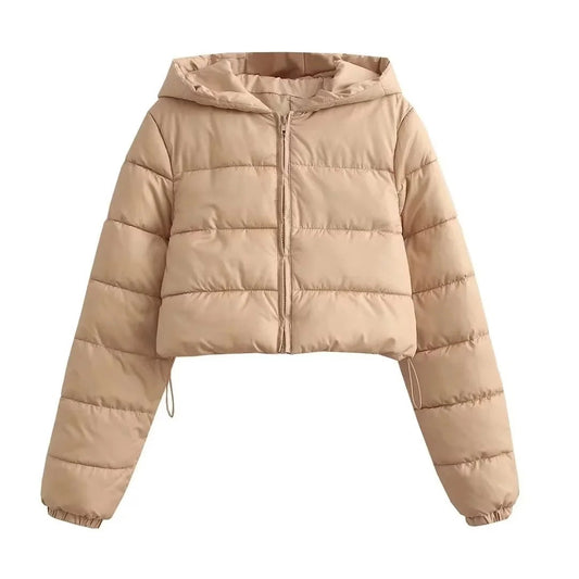 Stylische Winterjacke Slim Fit Kapuze - IdealeKleiden