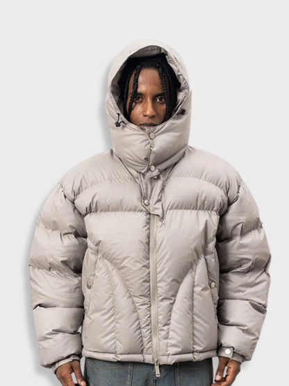 Parka d'hiver matelassé pour homme à capuche