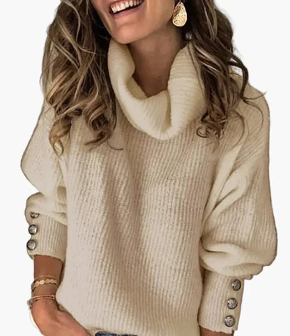 Pull col roulé élégant au design moderne