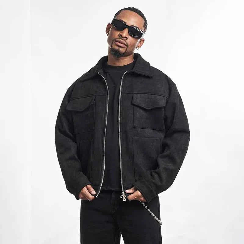 Blouson aviateur en cuir élégant pour homme