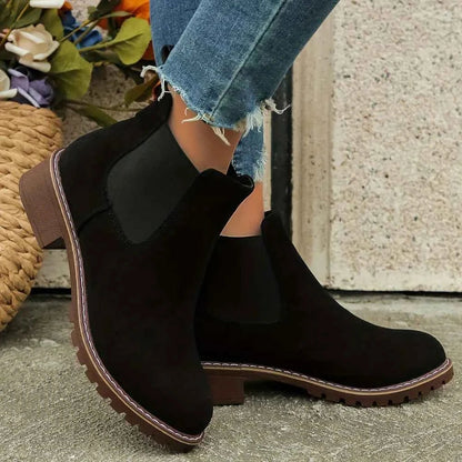 Élégantes bottines Chelsea tige en cuir
