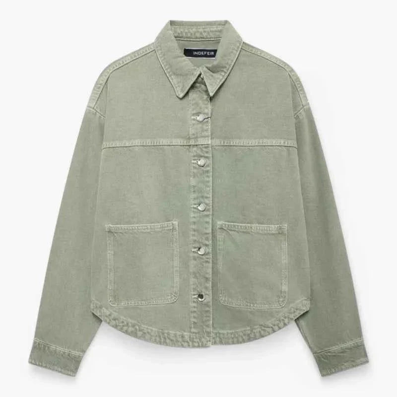 Veste en jean bleu stylée Look tendance